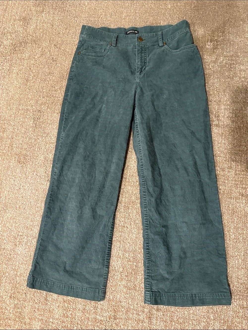 Toad & Co Women's Wide-Leg Cropped Corduroy Jeans in Teal